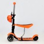 Трехколесный самокат Best Scooter А 24673 - 1080 Божья коровка 3в1. С сиденьем и корзинкой. Светящиеся колеса