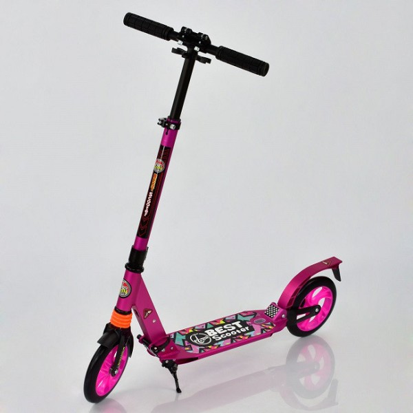 Двухколесный самокат алюминиевый Best Scooter 692. 2 амортизатора. колеса полиуретановые,