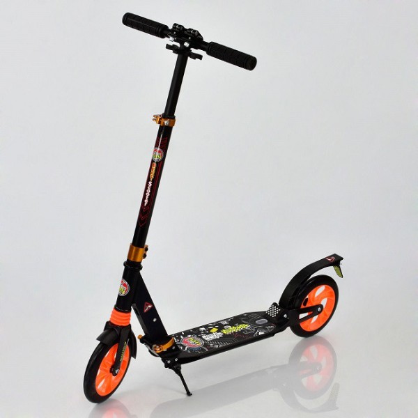 Двухколесный самокат алюминиевый Best Scooter 692. 2 амортизатора. колеса полиуретановые,