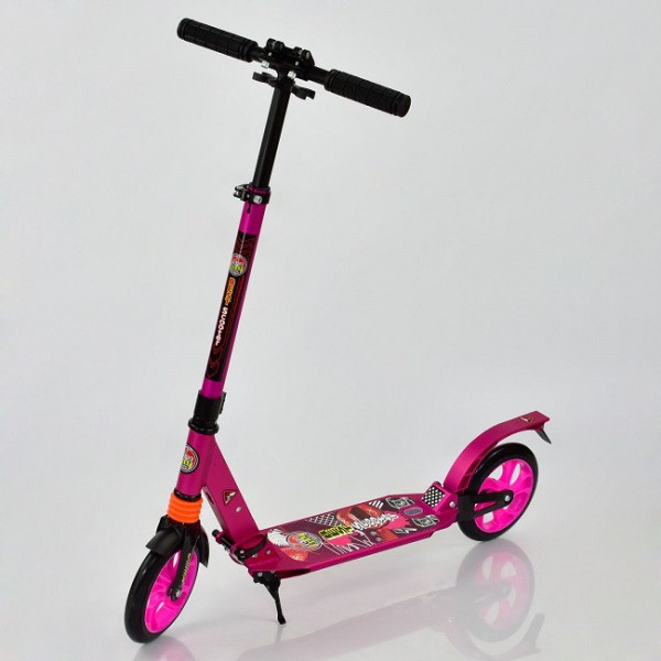 Двухколесный самокат алюминиевый Best Scooter 692. 2 амортизатора. колеса полиуретановые,