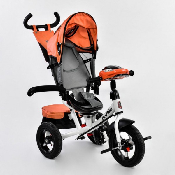 Детский трехколесный велосипед с пультом Best Trike 7700 B 6090 поворотное сиденье, надувные колеса