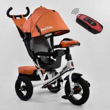 Детский трехколесный велосипед с пультом Best Trike 7700 B 6090 поворотное сиденье, надувные колеса
