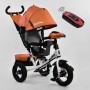 Детский трехколесный велосипед с пультом Best Trike 7700 B 6090 поворотное сиденье, надувные колеса