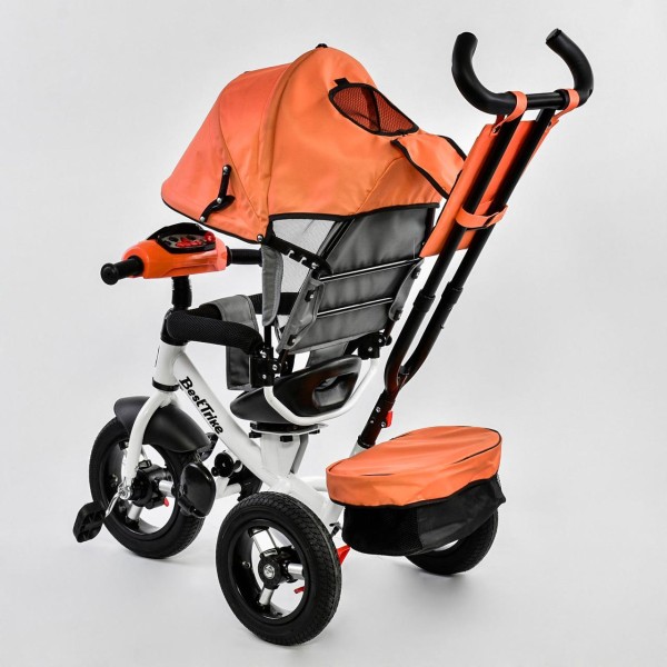 Детский трехколесный велосипед с пультом Best Trike 7700 B 6090 поворотное сиденье, надувные колеса