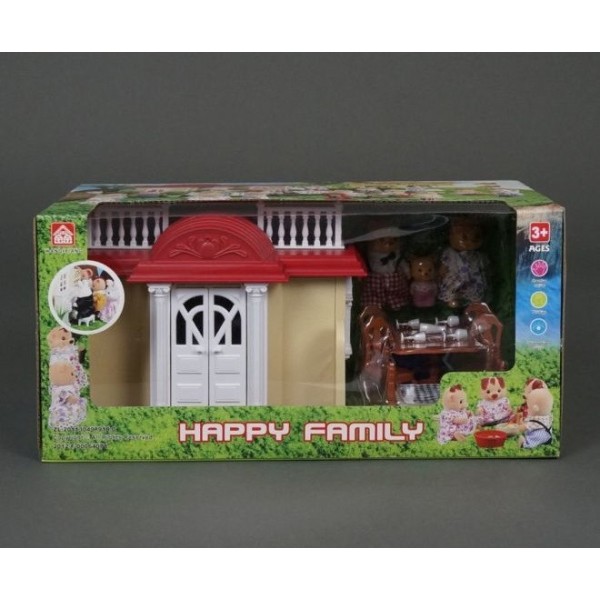 Домик Happy Family 012-04 Животные флоксовые (аналог Sylvanian Families) со светом