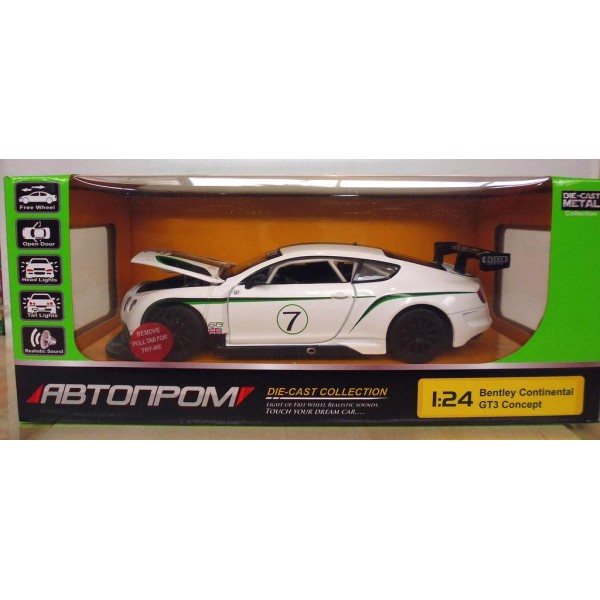 Машина металева Автопром 68266A Bentley Continental GT3 Concept