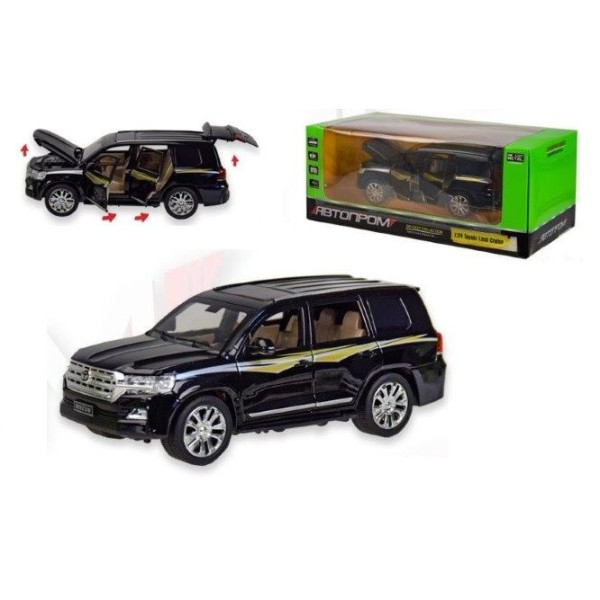 Машинка металлическая Тойота Автопром 7690 Toyota Land Cruiser. Свет. Звук. Открываются двери, капот, багажник