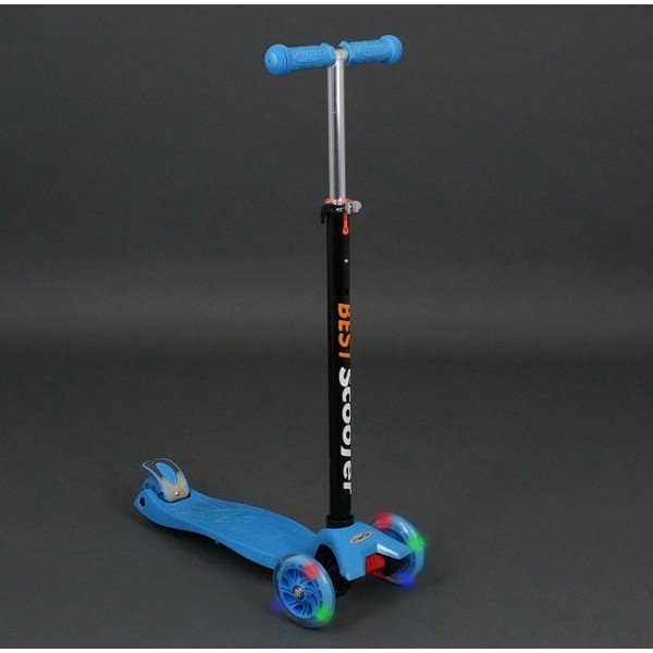 Детский трехколесный самокат Best Scooter Maxi 466-113 голубой