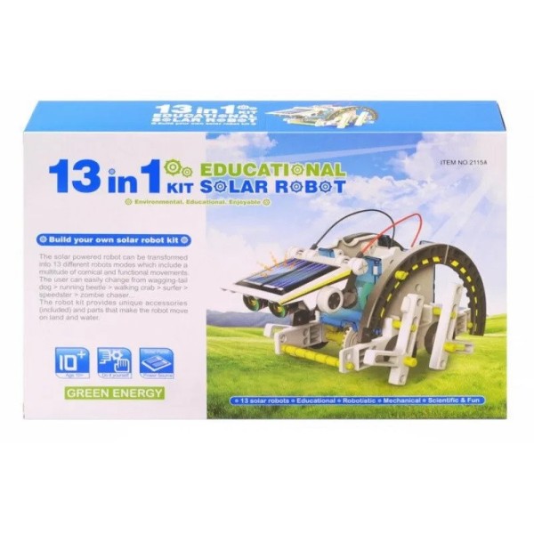 Конструктор на солнечных батарейках 13 в 1 Solar Robot 2115A