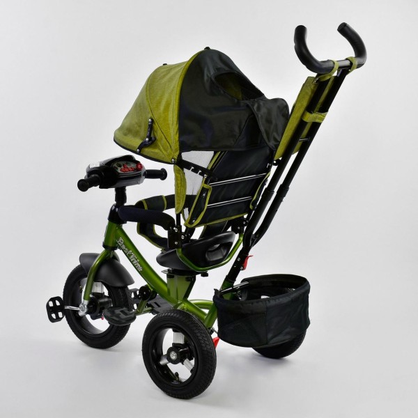 Детский трехколесный велосипед с пультом Best Trike 7700 B 9570 поворотное сиденье, надувные колеса