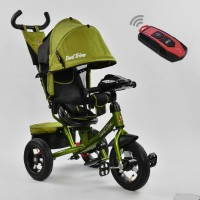 Дитячий триколісний велосипед з пультом Best Trike 7700 B 9570 поворотне сидіння, надувні колеса