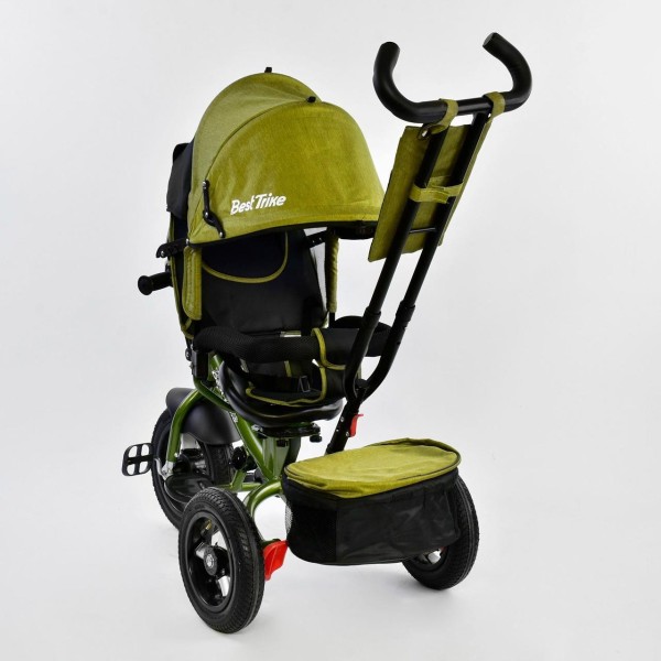 Детский трехколесный велосипед с пультом Best Trike 7700 B 9570 поворотное сиденье, надувные колеса