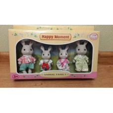 Набор флоксовых животных MBE18-5. Семья Зайцев (аналог Sylvanian Families)