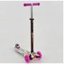 Детский трехколесный самокат Scooter Maxi Prin 779 1309 Колеса светятся. Розовый