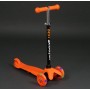 Трехколесный самокат Best Scooter Mini 466-112 оранжевый. Колеса светятся. Нагрузка до 50 кг
