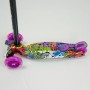 Детский трехколесный самокат Scooter Maxi Print. Сиреневый. Колеса светятся.