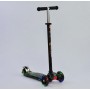 Детский трехколесный самокат Scooter Maxi Print Зеленый 1317 Светящиеся колеса