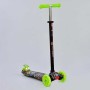 Самокат четырехколесный Scooter Maxi Print 1325 Салатовый. Колеса светятся