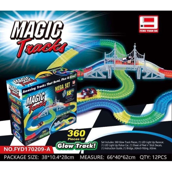 Детский гоночный трек Magic Tracks FYD170209-A. 360 деталей. Мост
