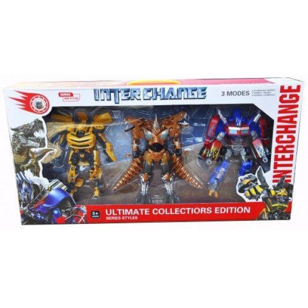 Набор трансформеров 4119 Transformers (3 модели) Оптимус Прайм. Бамблби. Гримлок 