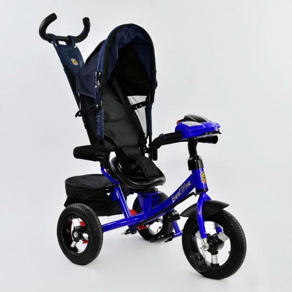 Детский трехколесный велосипед с пультом Best Trike 7700 B 2280 поворотное сиденье, надувные колеса