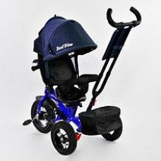 Детский трехколесный велосипед с пультом Best Trike 7700 B 2280 поворотное сиденье, надувные колеса