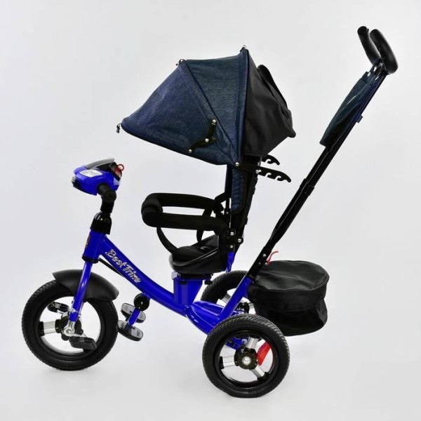 Детский трехколесный велосипед с пультом Best Trike 7700 B 2280 поворотное сиденье, надувные колеса