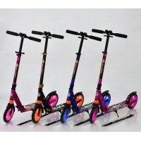 Двухколесный самокат алюминиевый Best Scooter 681 A колеса полиуретановые, 1 амортизатор