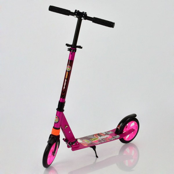Двухколесный самокат алюминиевый Best Scooter 681 A колеса полиуретановые, 1 амортизатор