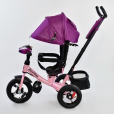 Детский трехколесный велосипед с пультом Best Trike 7700 B 7599 поворотное сиденье, надувные колеса