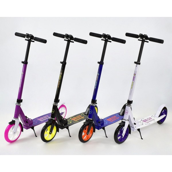 Двухколесный самокат алюминиевый Best Scooter F 21689 колеса полиуретановые
