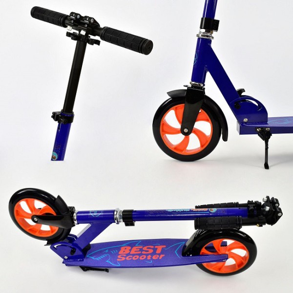 Двухколесный самокат алюминиевый Best Scooter F 21689 колеса полиуретановые