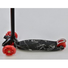 Детский четырехколесный самокат Scooter Maxi Print Черный мрамор 1318 Светящиеся колеса