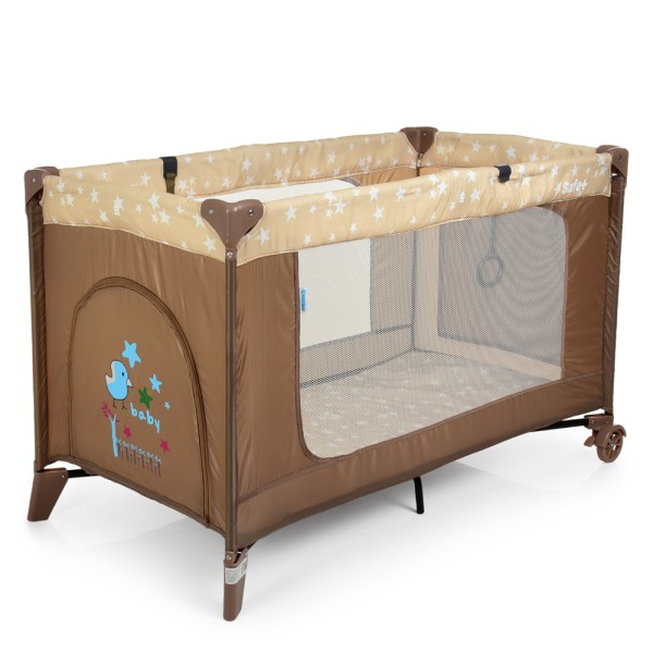 Манеж El-Camino ME 1054, Safe PLUS Stars Beige
