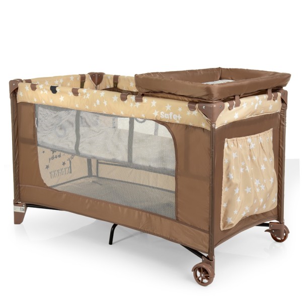 Манеж El-Camino ME 1054, Safe PLUS Stars Beige