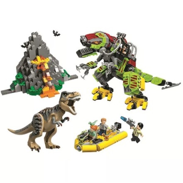 Конструктор LARI Dinosaur World Бій тиранозавра і робота-динозавра 11337, 740 дет.
