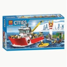 Конструктор Bela Cities Пожарный катер 10830, 450 дет.