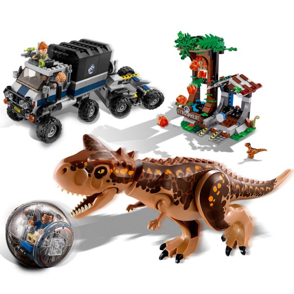 Конструктор Bela Dinosaur World Побег в гиросфере от карнотавра 10926, 595 дет.