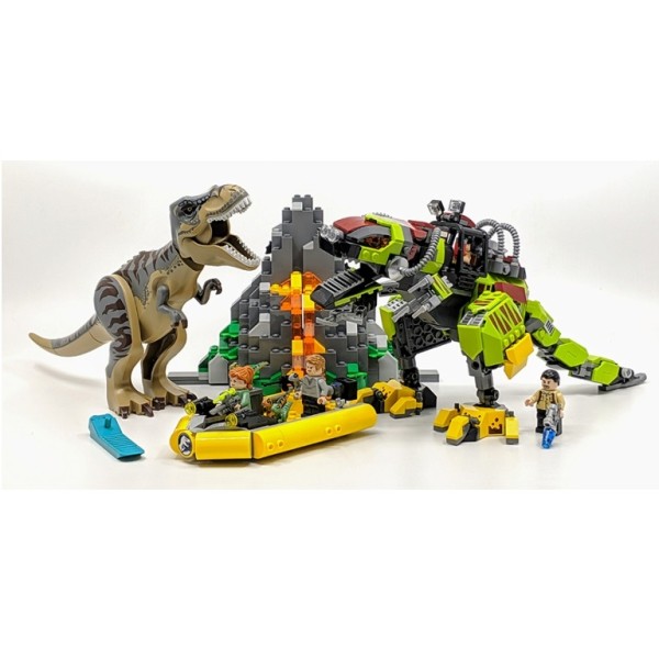 Конструктор LARI Dinosaur World Бій тиранозавра і робота-динозавра 11337, 740 дет.